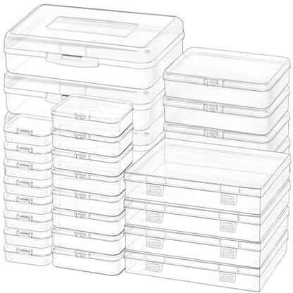Clear Small Plastic Storage Containers with Lids, 28 Pack - size: 5 Size 28 Pcs