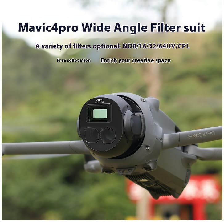 Coyktonty Wide-Angle Lens/Filter Compatible with DJI Mavic 4 Pro(15.5MM/108° Wide-Angle Shooting Range)