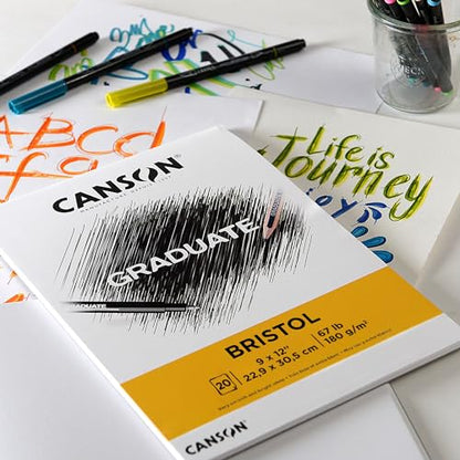Canson Graduate Bristol Paper Pad, Extra Smooth Finish, 5.5x8.5 in - size: 5.5x8.5 inch