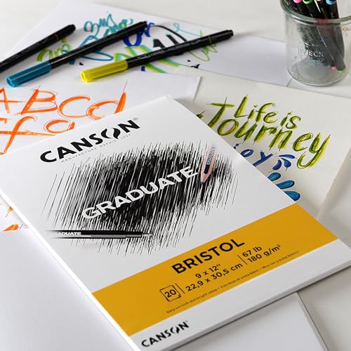 Canson Graduate Bristol Paper Pad, Extra Smooth Finish, 5.5x8.5 in - size: 5.5x8.5 inch