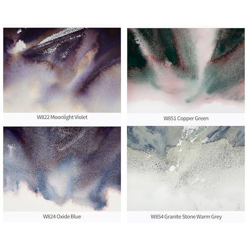 Mijello Mission Tourmaline Two-tone Granulation Watercolors 15ml x 34 Colors