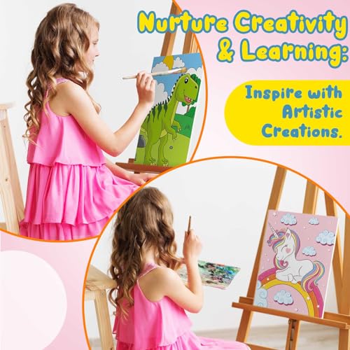 Ctosree 12 Pcs Pre Drawn Canvas for Painting for Kids, 8x10'', Animals - style: Animals