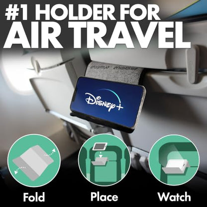 Flight Flap Airplane Phone Holder - Foldable Phone Stand for Plane Travel - color: PRO, size: Large