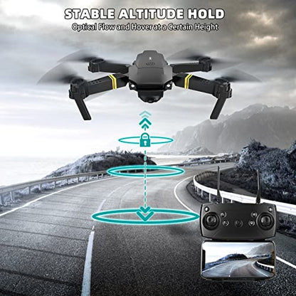 Drones with Camera for Adults 1080P Mini Drone with Camera Foldable Drones for Adults RC Quadcopter, Altitude Hold, One Key Take Off, 3D Flip, 3 Batteries