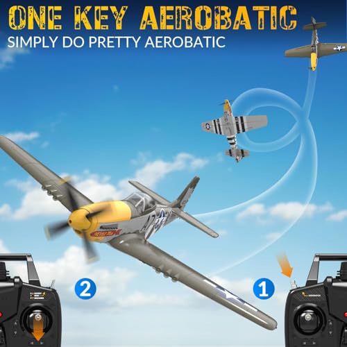 P51 Mustang RC Plane 4 Channel Brushless 500mm for Adults Outdoor