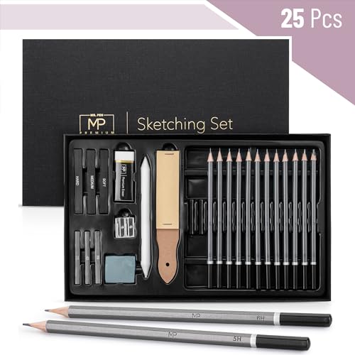 Mr. Pen- Drawing Sketching Pencil Set, 25 pcs, Graphite Pencils (10B-6H) - size: 25 Count