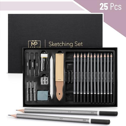 Mr. Pen- Drawing Sketching Pencil Set, 25 pcs, Graphite Pencils (10B-6H) - size: 25 Count