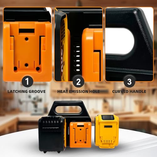 4-Slot Battery Holder for Dewalt 20V&60V Batteries