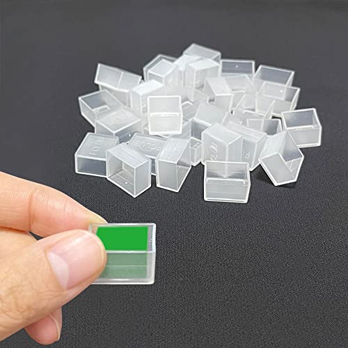 FCLUB 48PCS Transparent Watercolor Half Pans, Empty Paint Pans - style: 48Pcs Transparent Half Pans