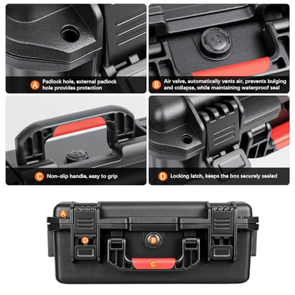 FPVtosky Hard Case for Potensic Atom 2/3-Axis/SE/Atom LT Fly More Combo. Waterproof and Shock-Resistant Bag can Hold the Remote Controller, Batteries, Charger, and Accessories (Case only)