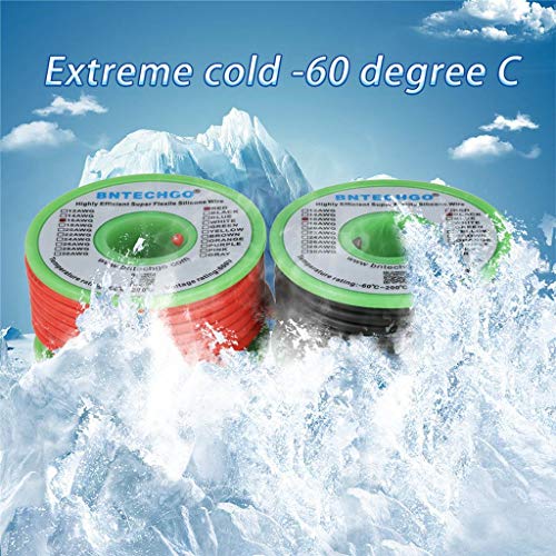 BNTECHGO 16 AWG Silicone Wire Red Black 25ft Stranded Tinned Copper Wire - size: 16 Gauge, 25ft per color