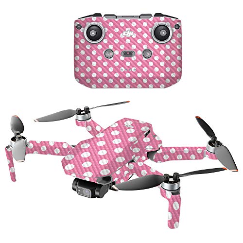 MightySkins Carbon Fiber Compatible With DJI Mini 2 Portable Drone - Mini Dots | Protective, Durable Textured Carbon Fiber Finish | Easy To Apply, Remove, and Change Styles | Made in the USA - color: Mini Dots