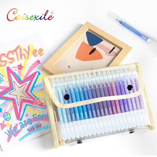 80 Colors Glitter Gel Pens Set High-Capacity - color: 80 colors