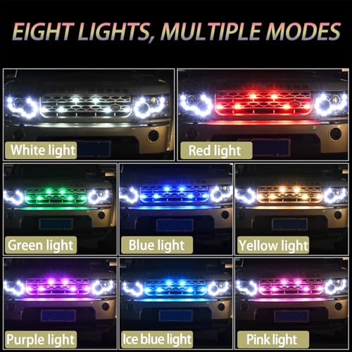 4PCS Wireless LED Strobe Lights with Remote Control 8-Color Warning Lights - color: 8 color - 4pcs