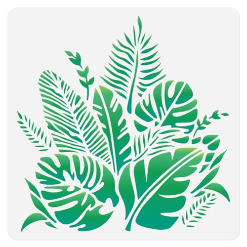 Tropical Palm Leaf DIY Painting Stencils for Wall Home Decor - style: Palm Leaves