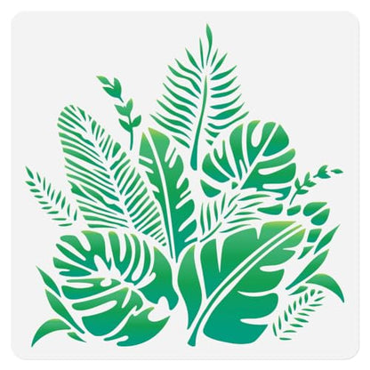 Tropical Palm Leaf DIY Painting Stencils for Wall Home Decor - style: Palm Leaves