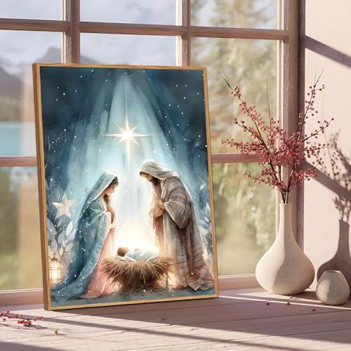 Jesus Paint by Numbers Kit for Adults Framed Canvas 12X16 in, Frameworkless - color: YH02819