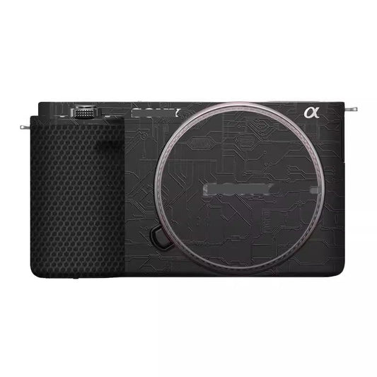 Camera Cover Skin Sticker for Sony ZV-E10 Camera Protector Film Skin Anti-Scratch Protective Decoration (Circuit Black) - color: Circuit Black