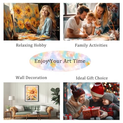 Natuyalo Paint by Numbers Kit for Adults - Farm DIY Adult Paint by Number Kits Natural Landscape Acrylic Canvas Painting for Adults Beginners Art Crafts Without Frame, 16x20 Inch - color: ART-01