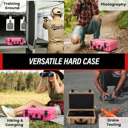 SEKKVY Gun Case for Handguns, Pistol Case Hard Shell - color: 1-Pistol Case, Pink