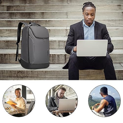 BANGE Business Commute Backpack Waterproof fit 15.6 Inch Commute backpack,Travel Durable Backpack - color: Grey(no Charge Port)