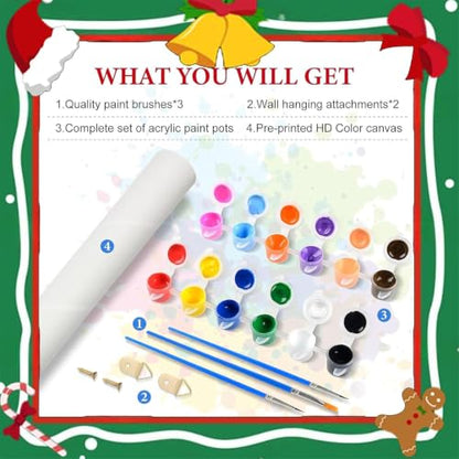 igoodom Christmas Truck Paint by Numbers Kit for Adults, Paint by Numbes - color: MY338, size: 19.7x15.7in(50x40cm)