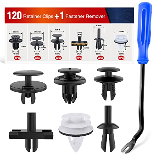 Nilight 120PCS Car Retainer Clips Fastener Remover 5mm 6mm 7mm 9mm 10mm - color: For GM BMW Honda Mercedes-Benz - 120 Clips 5mm 6mm 7mm 9mm 10mm