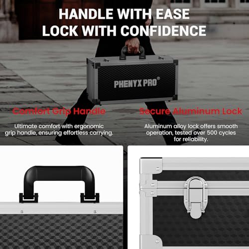 Phenyx Pro Storage Case with Pre-Diced Foam and Alloy Frame PCSE-XL - size: Extra Large (53.5*22*29cm)