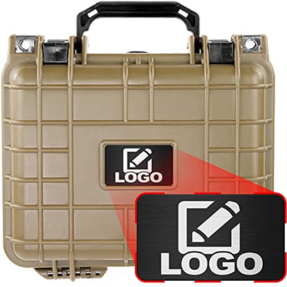 Eylar Small 10.62" Deep Gear, Equipment, Hard Camera Case with Custom Logo Plate, Waterproof with Foam TSA Standards (Tan) - color: Tan