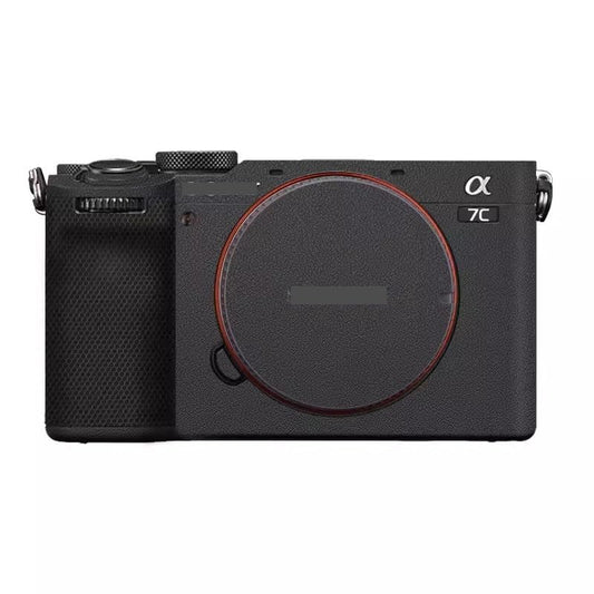 Camera Skin Wrap A7C2 Anti-Scratch Sticker Coat Vinly Protective Film Body Protector Decals Cover for Sony A7CR A7C II (Leather Black) - color: Leather Black