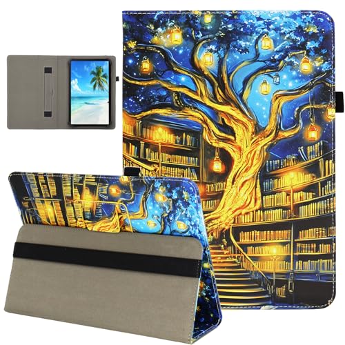 Universal 10 10.1 11 Inch Android Tablet Case Cover with Hand Strap - color: Magical Tree