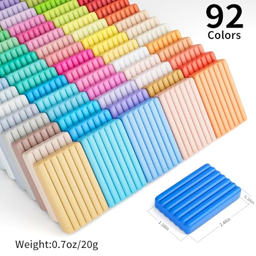 Aestd-ST Polymer Clay 92 Colors, Oven Bake Modeling Clay for Kids & Artists - color: 92 Colors