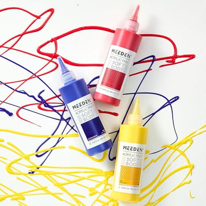 MEEDEN Titanium White Acrylic Paint: Matte Finish 250ml/8.45oz Soft Body - color: Titanium White