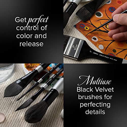 Silver Brush Limited Black Velvet Round Watercolor Paintbrush, Size 2 - size: 2