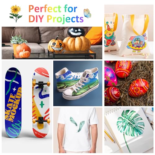 SMOOTHERPRO 3Pcs White Gel Pens and 24 Colors Acrylic Paint Markers