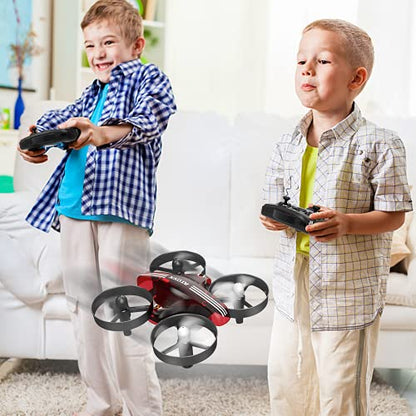 Mini Drone for Kids & Beginners, Indoor RC Nano Helicopter Quadcopter - color: Red