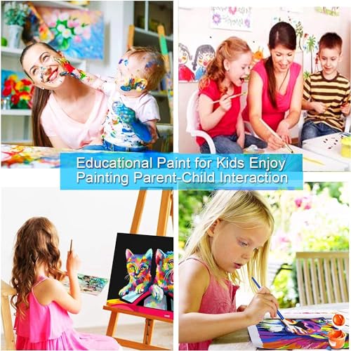 Maomaomi Wooden Framed Paint by Numbers DIY Acrylic Painting Kit for Kids & Adults Beginner – 16" Wx12 L Mimi Dog Pattern - color: Mimi Dog Framed