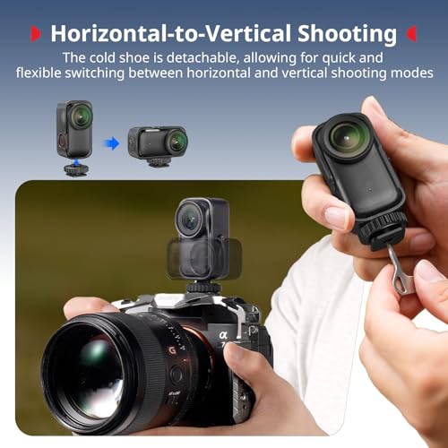 SMALLRIG Case for DJI Osmo Nano with Cold Shoe Mount, Horizontal-to-Vertical Shooting, for DJI Osmo Nano Sports Camera Accessories, Connect to Camera and Case with Cold Shoe - style: Nano Cold Shoe Case - 5758
