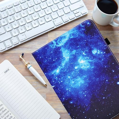 Universal 10 10.1 11 Inch Android Tablet Case Cover with Hand Strap - color: Blue Space