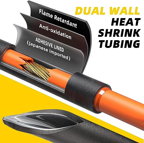 4:1 Dual Wall Adhesive Lined Heat Shrink Tube,Marine Grade Waterproof Shrink Wrap Tubing, Electrical Industrial Automotive Sealing Shrink Tube for Wire Insulation(16mm/10Feet, Black) - color: Black, size: 16mm/10Feet