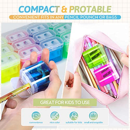 Shemira 60 Pack Pencil Sharpeners Bulk, Manual Pencil Sharpener for Kids