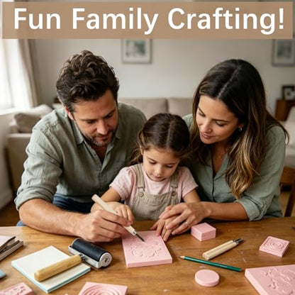 8Pcs 8x10 Inch Soft Linoleum Blocks, Premium Rubber Linocut Carving Blocks Ideal for Stamp Carving, Relief Printing and Various DIY Art Craft Creations - color: linocut block 8x10x0.24in-8pcs