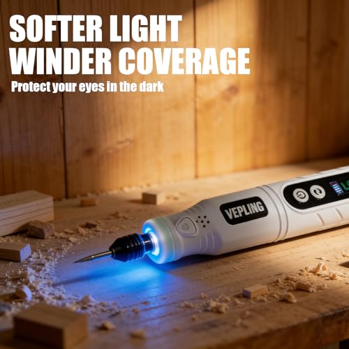 Cordless Rotary Tool, 3.7V Li-ion Electric DIY Mini Grinder Kit with Front LED Work Light, 6 Variable Speed, 68pcs Accessories USB Charging Multi-Tool with Universal Chuck Perfect for Light Duty