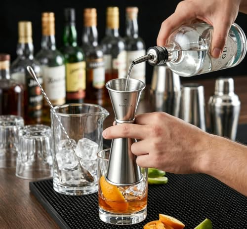 Homestia Jigger for Bartending, Double Jigger, Cocktail Measuring Cup - color: 1-Pack Silver