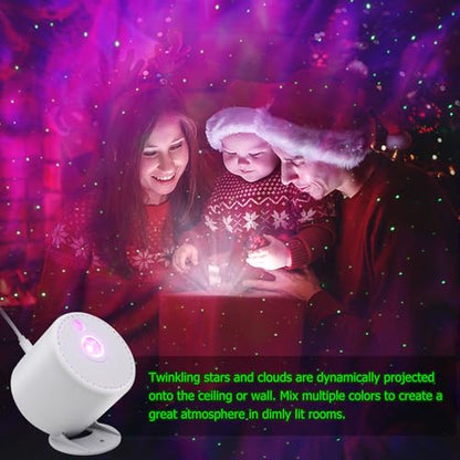 HERHOTER Galaxy Projector,Star Projector with Timer and Remote Control for Adults Bedroom Decoration, Party,Star Night Light - size: 3in
