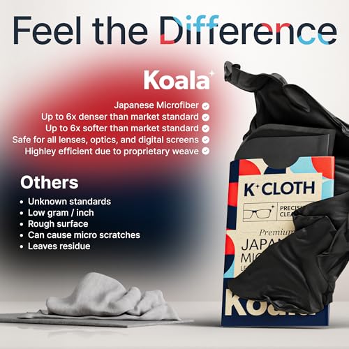 Koala Lens Cleaning Cloth | Japanese Microfiber | Black & Green (Pack of 2) - color: Black / Green, size: 2 Pack
