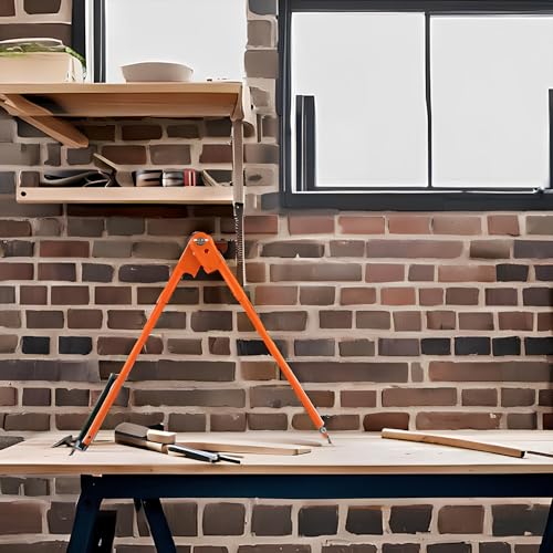 Professional Woodworking Compass，Large Drafting Compass Geometry Tool with Pencil Holder for Carpenters, Math, Art, and Drawing (Large) - style: Large
