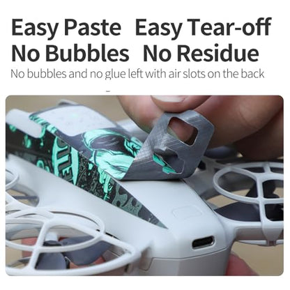 CAPART Removable Sticker for DJI NEO Drone, Drone Skin Decorative Stickers Bubble Free (Pack D)