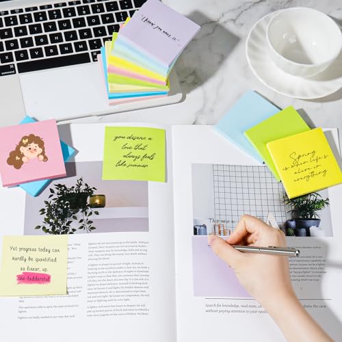 (18 Pads) Sticky Notes 3x3 inch, 9 Pastel Colors Self-Stick Pads - color: Pastel Colors
