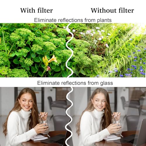 52mm Clip-On CPL Phone Camera Lens Filter, Polarizer Circular Filter, Ultra Slim Multi- Coated CPL Filter Compatible with iPhone 17/16/15/14/13 Samsung - size: 52mm